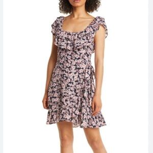 NWT Charles Henry Navy Floral Fit & Flare Dress XL